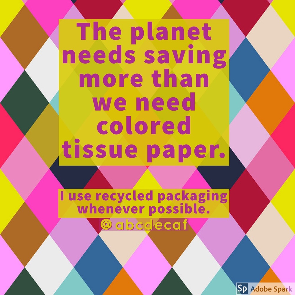 Using less or recycled packaging whenever possible